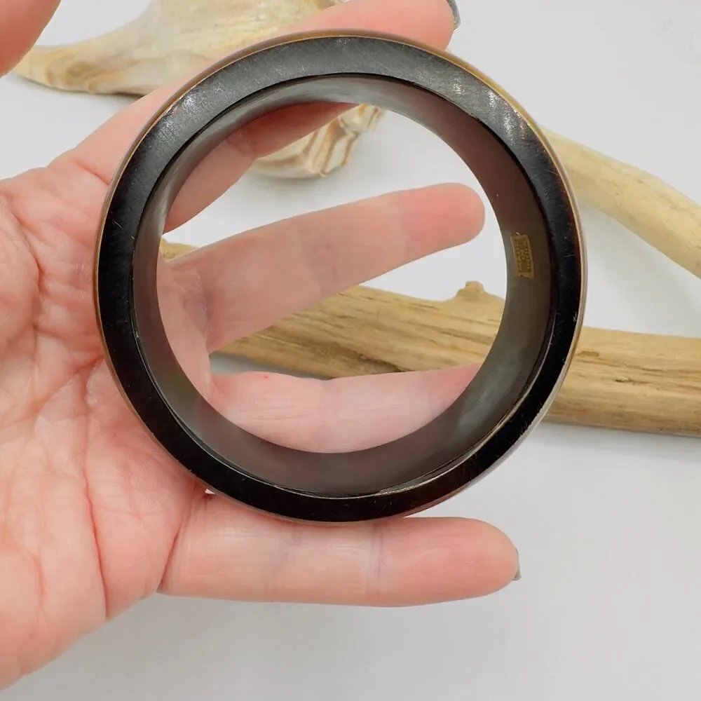 Vintage Lacquered Wood Bangle Bracelet-Made in India